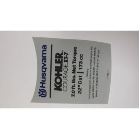 Kohler Decal Xt-7 Hop Husqvarna 14 113 11-S